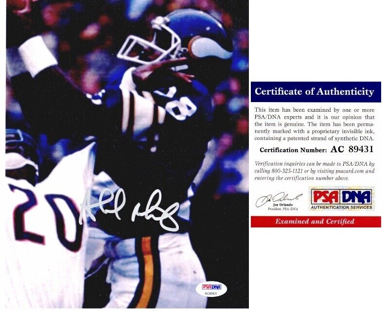 Ahmad Rashad Signed Autographed Minnesota Vikings 8x10 inch Photo Poster painting + PSA/DNA COA