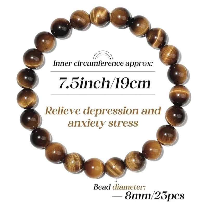 Minimalist Classic Style Round Natural Stone Bracelets In Bulk