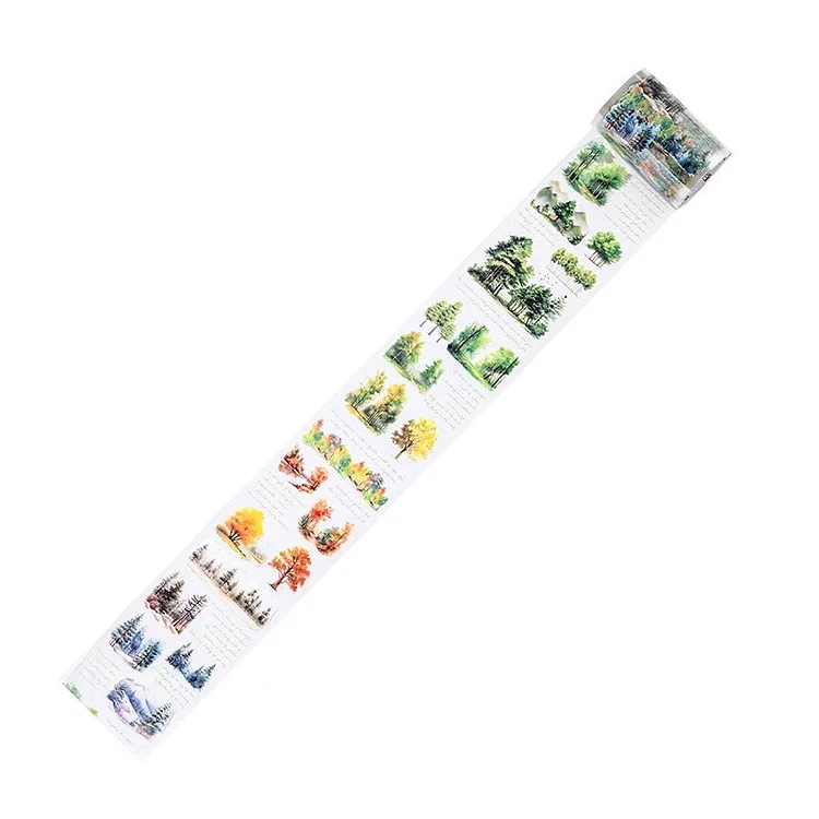 Journalsay 60mm*200cm Small Forest Series Literary Plant Landscaping PET Tape