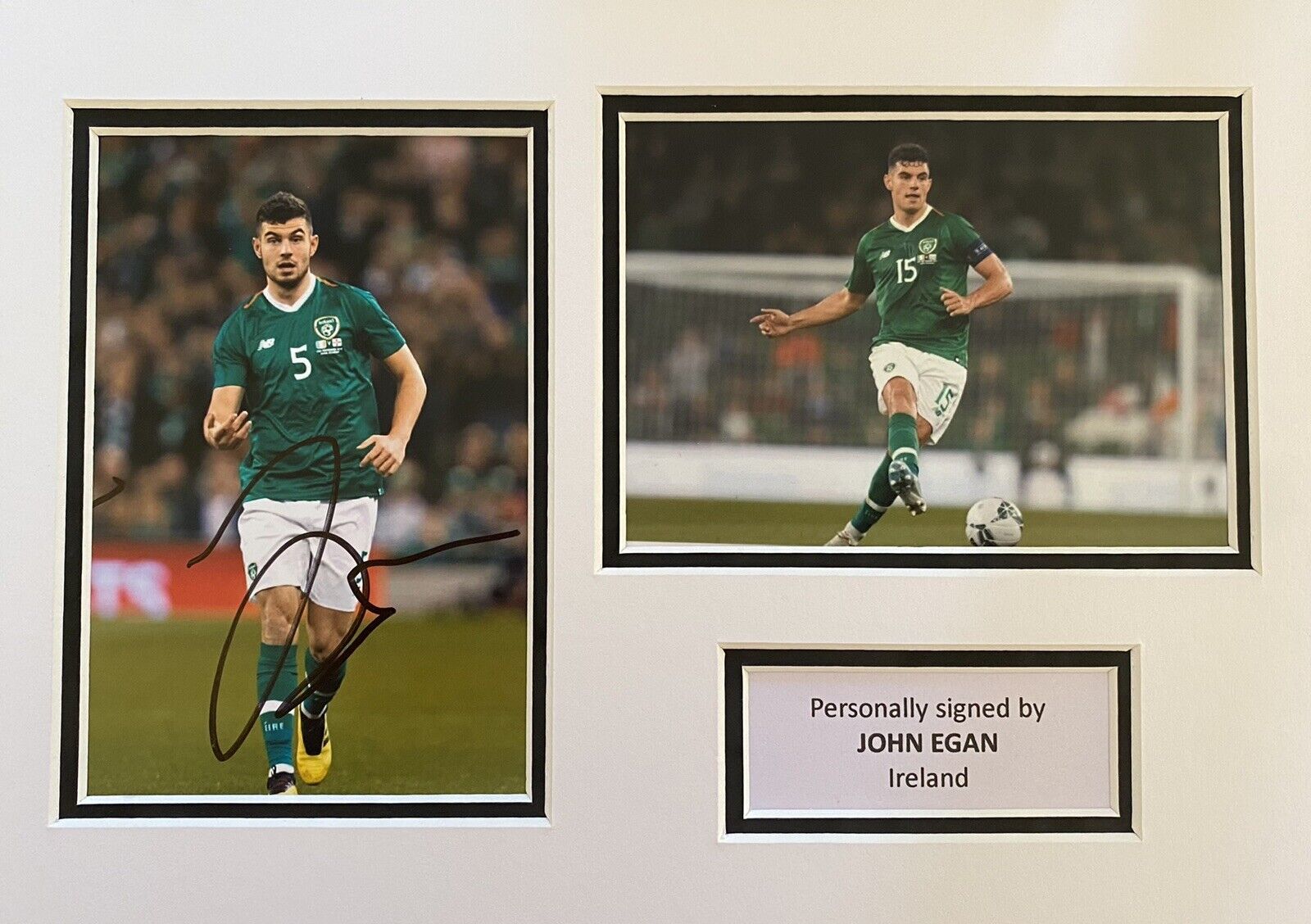 John Egan Hand Signed Ireland Photo Poster painting In A4 Mount Display