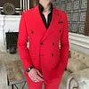 Red Double Breasted Suit 2-Piece