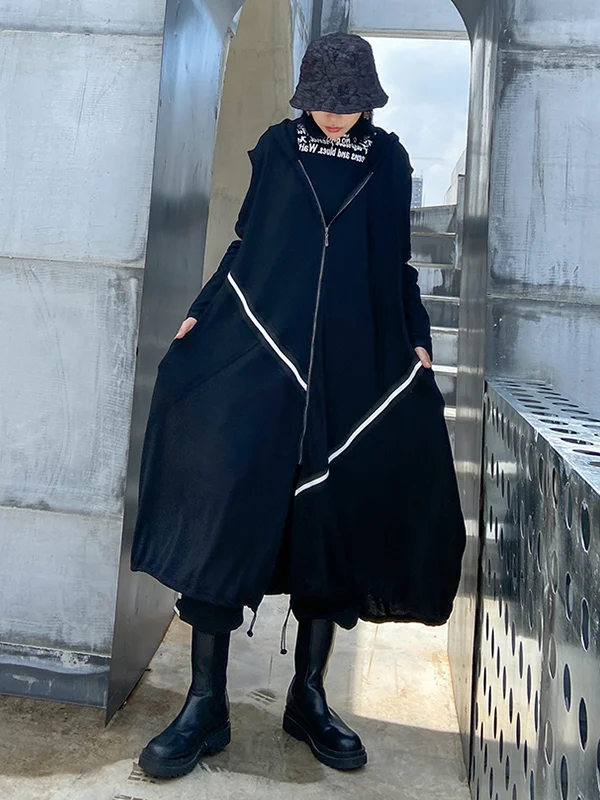 Women Casual Loose Hooded Vest - yankia