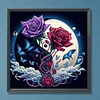 Yin Yang rote Rose - speziell geformte Diamantmalerei - 30*30cm