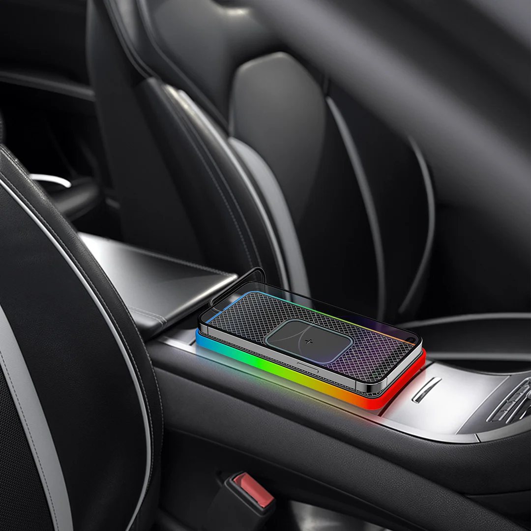 LED light-emitting car mobile phone wireless charger