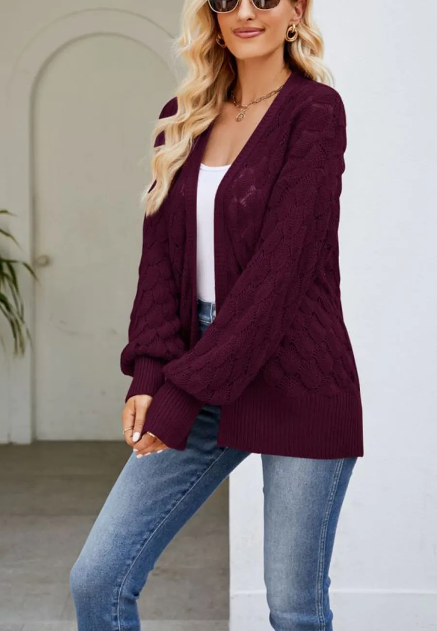 Geometric Crochet Knit Cardigan