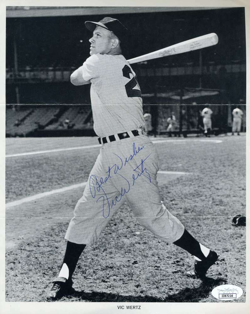 Vic Wertz JSA Coa Hand Signed 8x10 1960`s Photo Poster painting Autograph