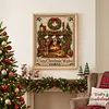 Fireplace Cat DIY 11CT 3 Strand Stamped Cross Stitch Kit for Adults 40x50cm tapestrymarket