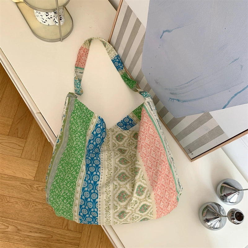 13165 Western Style Fashionable Leopard Print Crossbody Bag Large Capacity Single Shoulder Shopping Bag Fashion Canvas Bag For Women Fashion