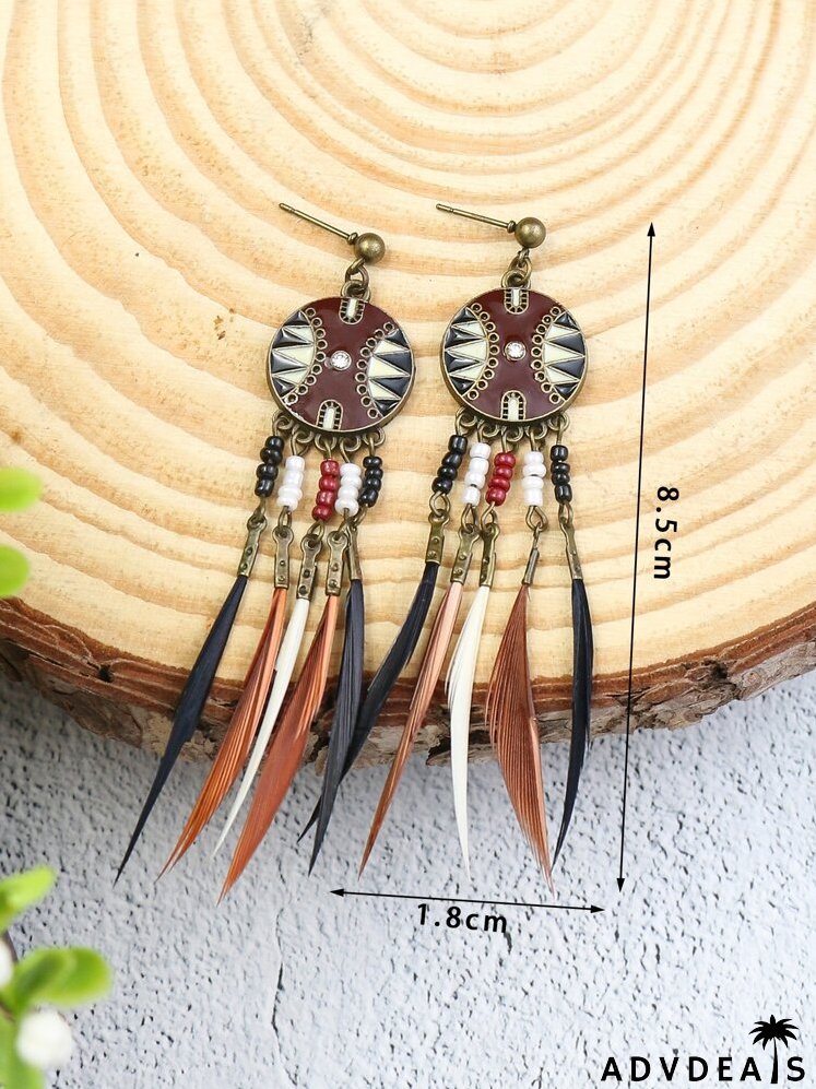 Tassel Decor Drop Earrings