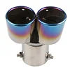 Car Exhaust Muffler Tip Dual Outlet Car Oval Rear Exhaust Car Modification Parts