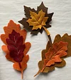 DIY Felt Leaves Gift Wrap Template Set(3 PCS) & Instructions