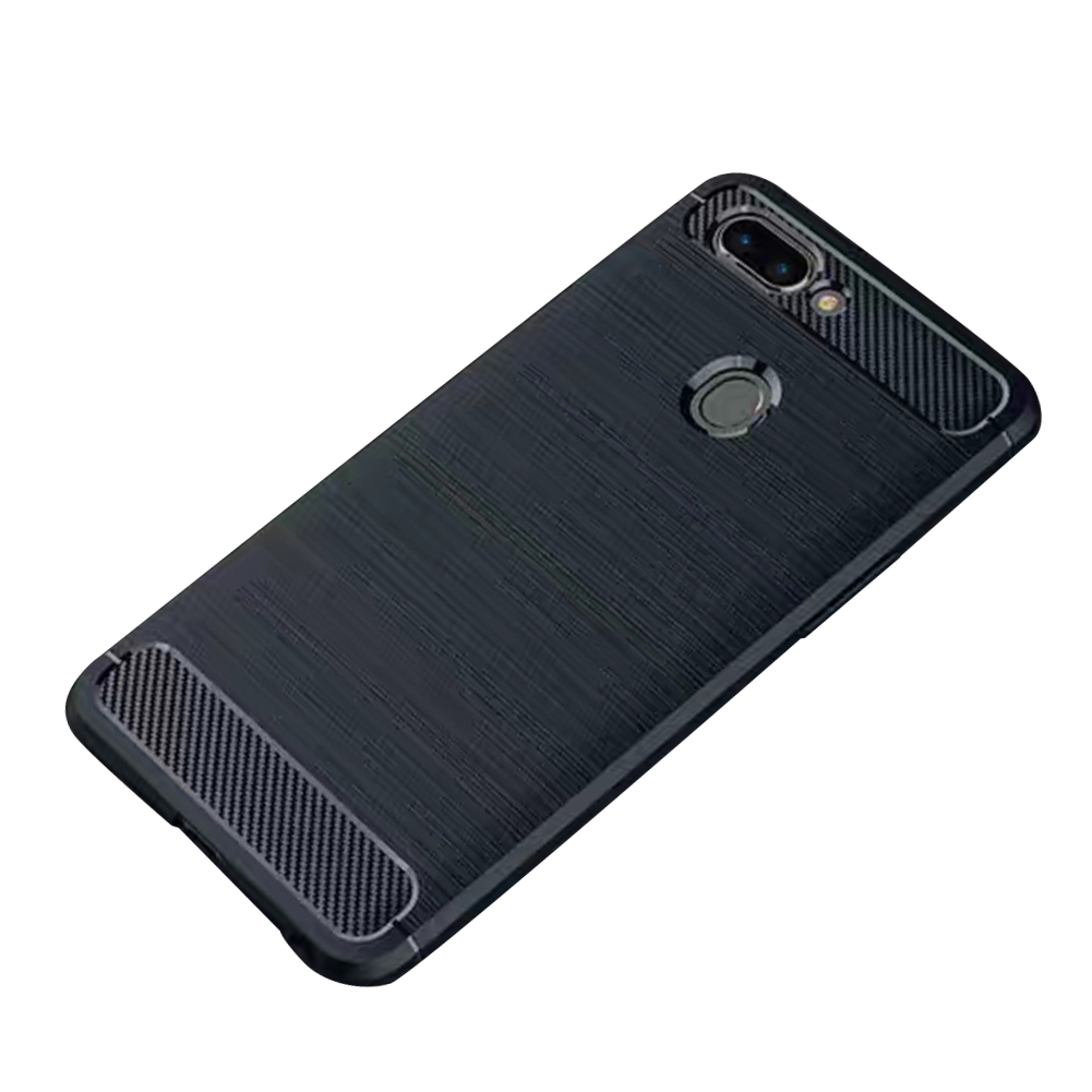 

Anti-fall Carbon Fiber TPU Protective Shockproof Phone Case for OPPO R15, 501 Original