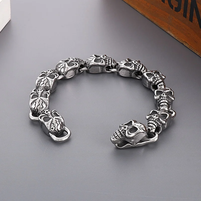 925 Silver Skeleton Bracelet 