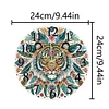 (US Local)Acrylic Special Shaped Tiger 5D Diamond Painting Hanging Clock Art Craft