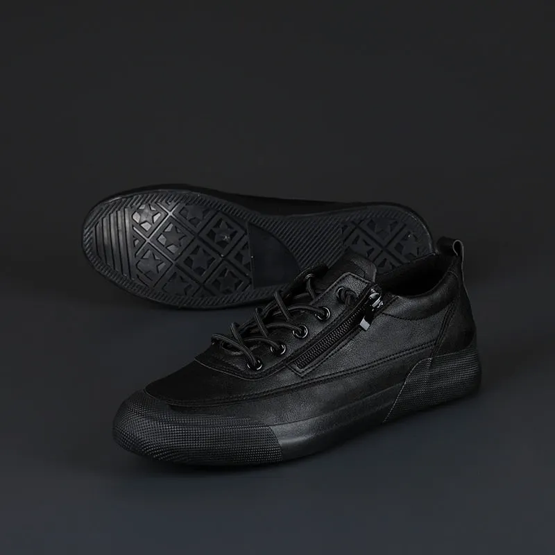 Leather Men Sneakers zips Qulaity Casual shoes Slip-on Softy Luxury brand shoes for Men Loafers outdoor Moccasins Driving Shoes