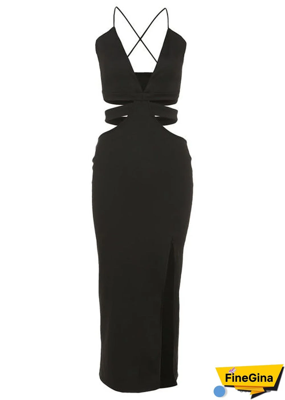 Formal Boho maxi black dress