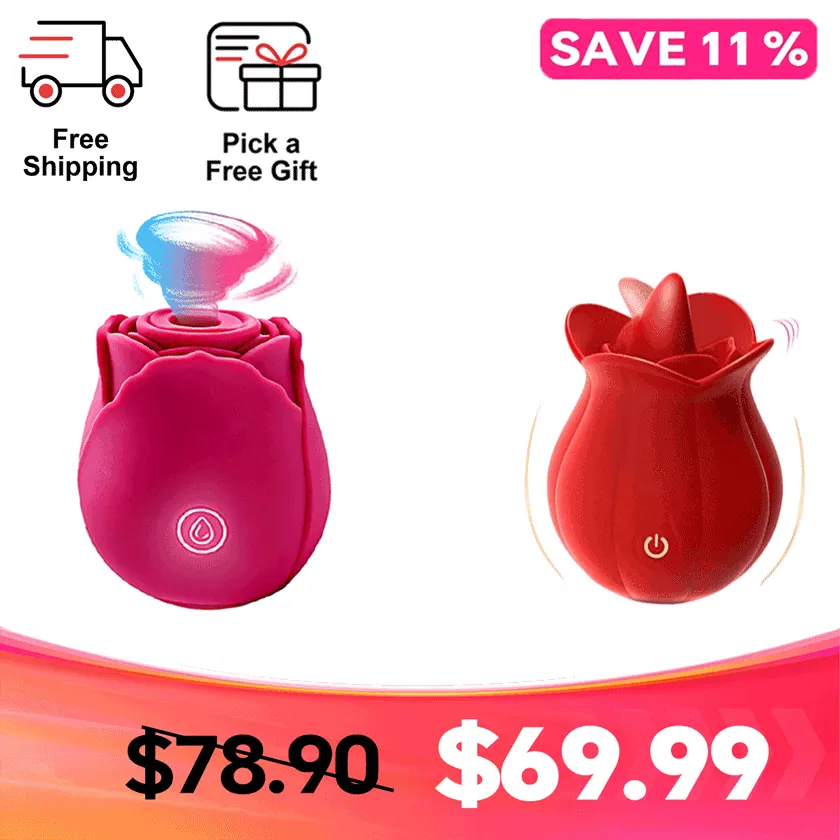 MLEM Rose Tongue Massager &ndash; 3-in-1 Vibrator