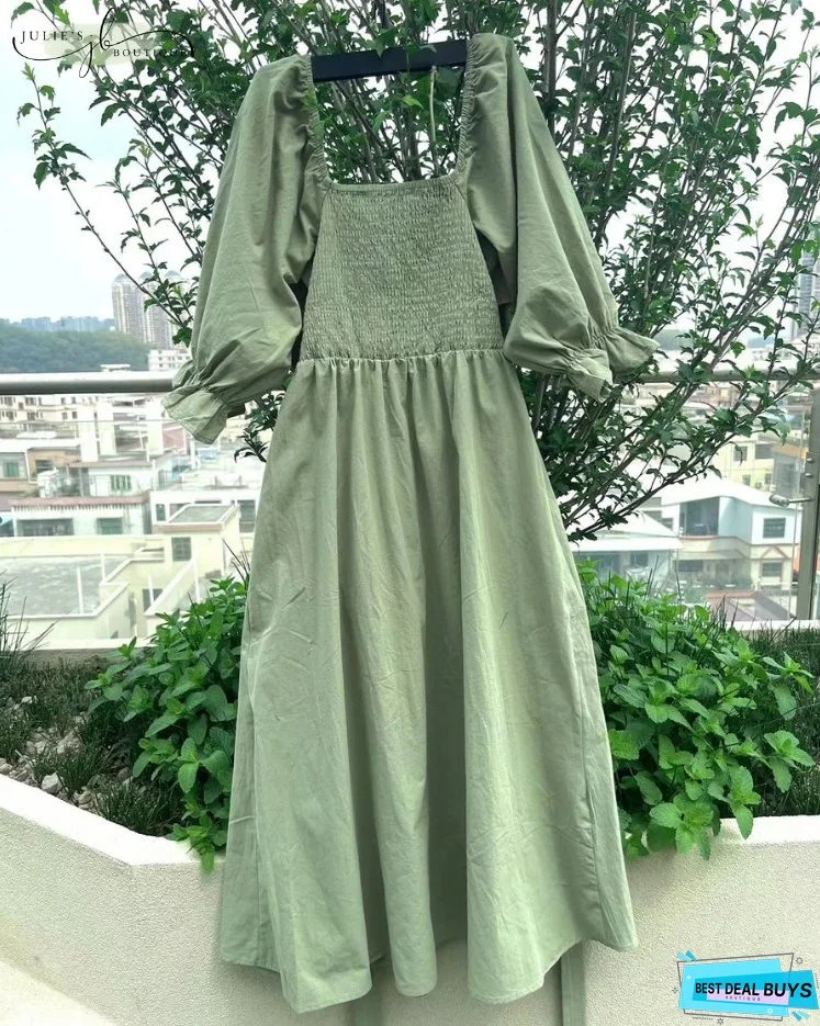 JULIE | FRENCH DRESS WITH FRILL SLEEVES