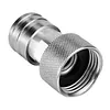Garden Hose to Pressures Washer Adapter Leak-Proof 3/4 GHT to 1/4 Quick Connect Convert Stainless Steel Water Hose to Power Washer Connector for Car Wash Outdoor
