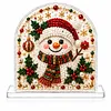 DIY Xmas Snowman Pearl Diamond Painting Acrylic Tissue Box Holder &ndash; Christmas Decor
