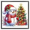Xmas Tree Snowman-Partial 11CT Stamped Cross Stitch Bead Embroidery 36*36cm/14.17*14.17in tapestrymarket