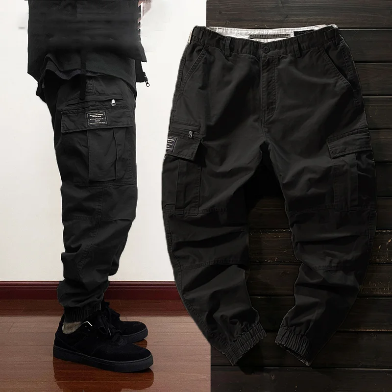 American Heavy Multi-pocket Zipper Casual Pants
