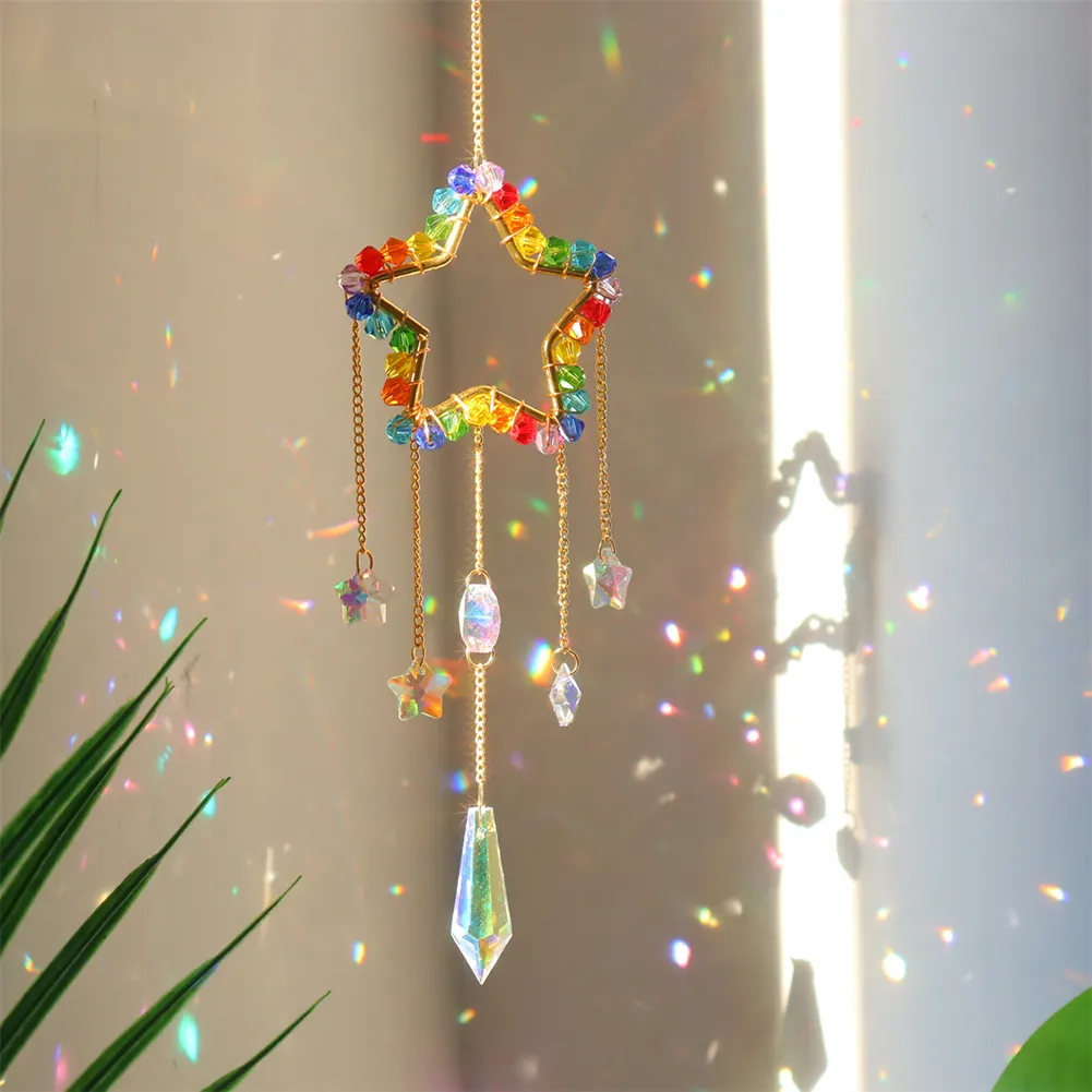 Colorful Beads Crystal Light Catching Jewelry Window Accessories for Living Room