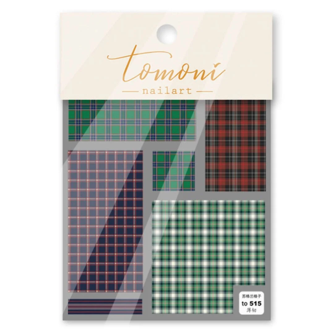 Beautizon Nail Art Sticker Checkered Pattern Cute Image Quality 3D Engraved Nail Art Decorations Nail Decals Design