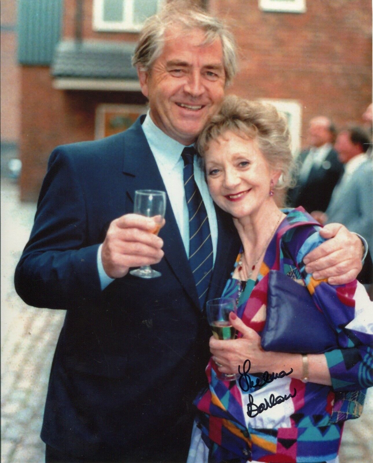 Coronation Street 8x10 with Peter Baldwin Photo Poster painting signed by actress Thelma Barlow