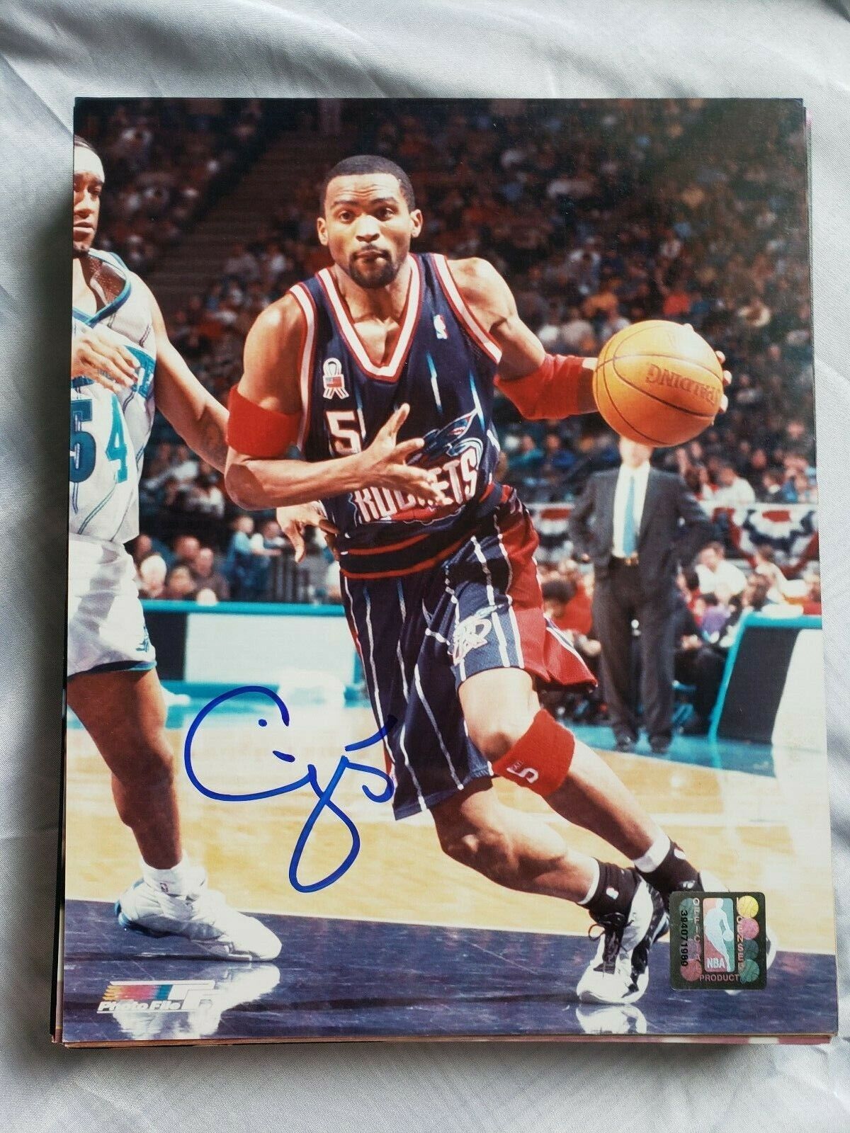 CUTTINO MOBLEY HOUSTON ROCKETS SIGNED AUTOGRAPHED Photo Poster painting FILE 8x10 COA BASKETBALL