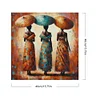 (US Only)Paint By Numbers Kit On Canvas DIY Oil Art African Woman Home Wall Decor 40x40cm