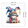 Rabbit Gnome-11CT Stamped Cross Stitch 45*45cm/17.72*17.72in tapestrymarket