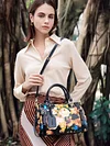 Luxury Fashion Genuine Leather Women's Handbags Large Capacity Portable Flower Tote Bag Single Shoulder Crossbody Boston Bags