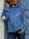 Women's Dog Print Casual Hoodie