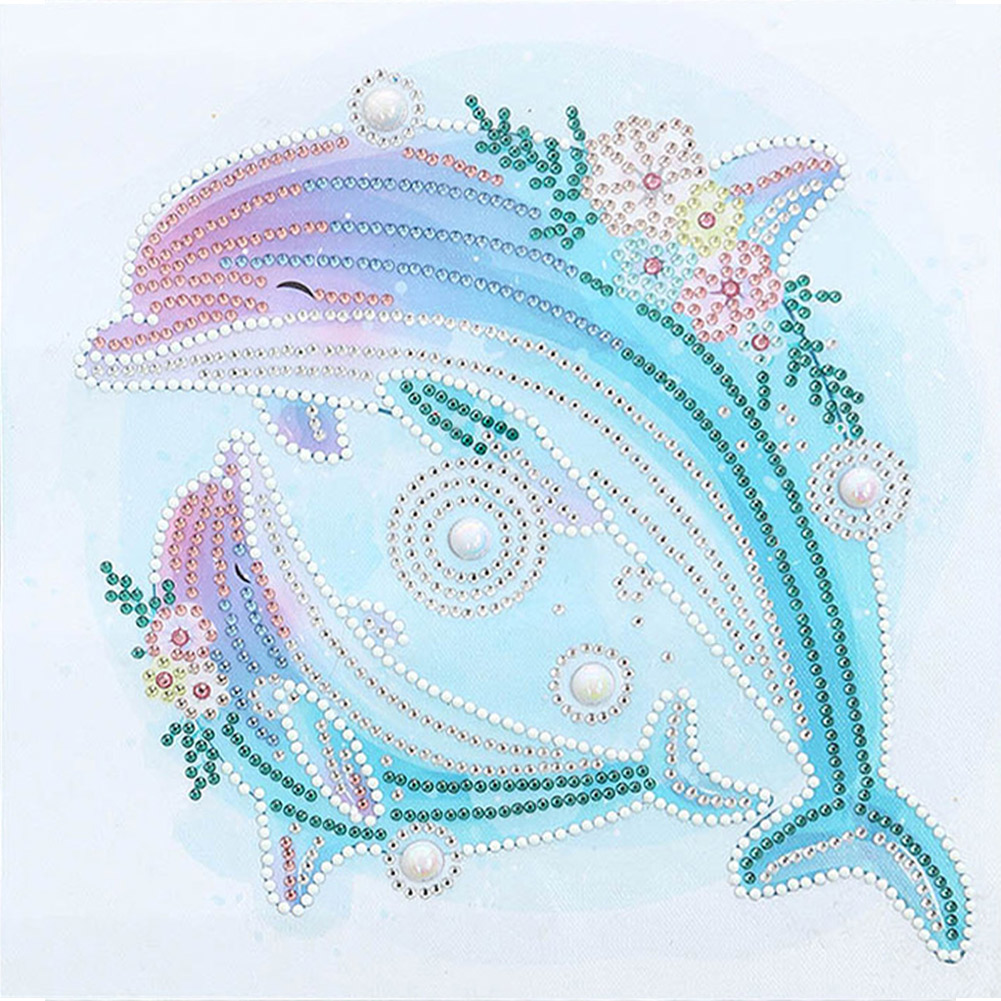 

Luminous Dolphin - Special Shaped Diamond Painting - 30*30CM, 501 Original