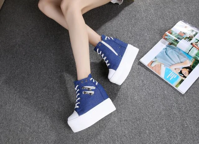 NEW Brand Hidden Heels Platform Sneakers Women Breathable Air Wedge Sock Shoes Woman Casual Ladies Boots Zapatos Mujer 2022 W05