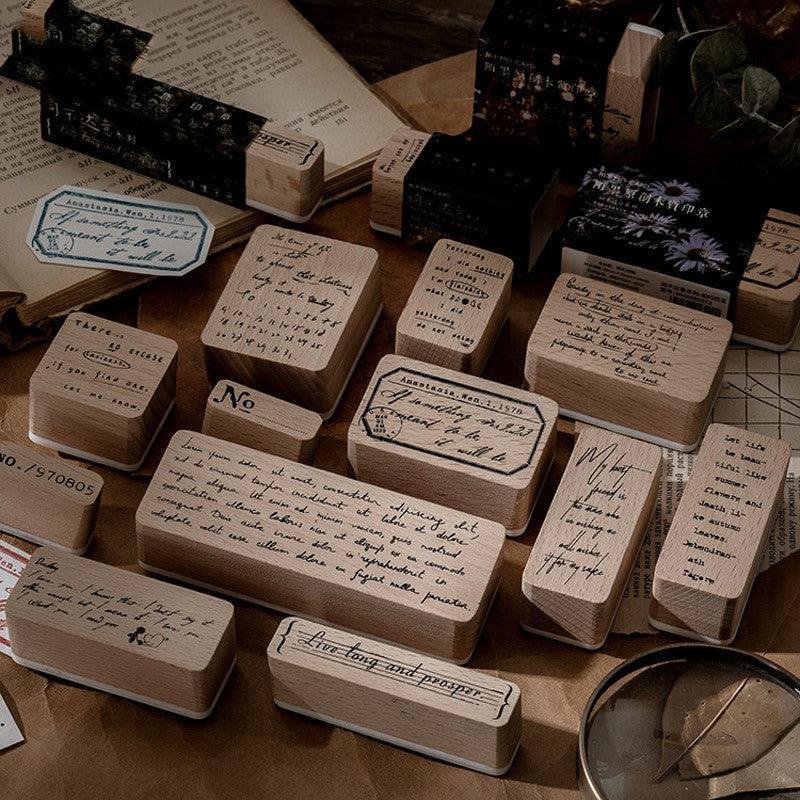 Texts Wooden Stamps-Himinee.com