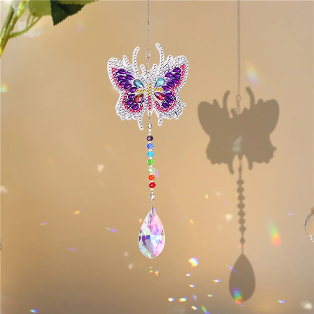 Crystal Diamond Catching Light Hanging Wind Chimes Decor