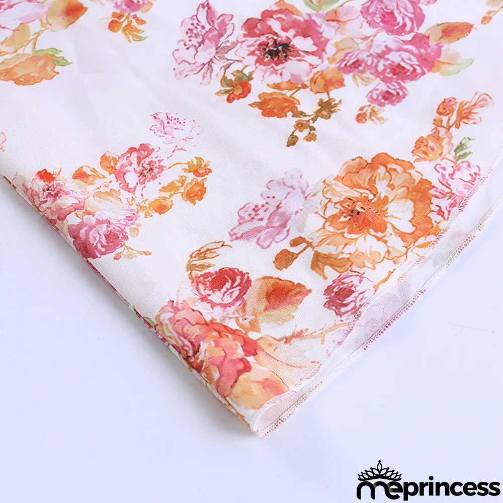 Straps Sexy Slit Floral Dress Women Summer Chic Slim Waist Slim Fit Long Dress