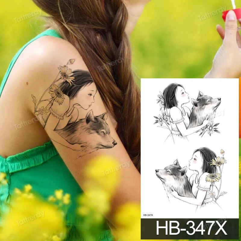 Waterproof Temporary Tattoo Sticker Butterfly Flower Wing Fake Tatto Big Tatoo Tatouage Temporaire Back Chest For Women Girl