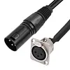 Pass Through Connector D XLR Male to Female for Premium Stage Box Patch Panel Panel Mount Floor Box