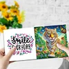(US Local)6PCS Tiger DIY Diamond Art Greeting Cards Congratulations Cards & Gifts