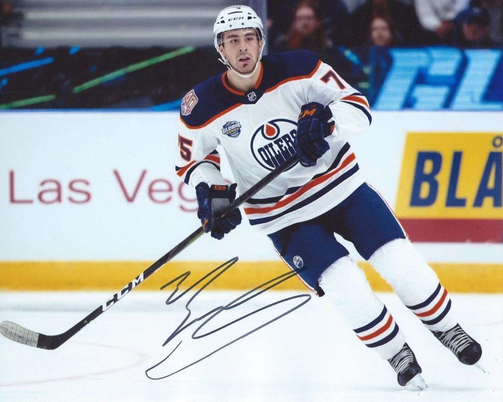 Evan Bouchard Signed 8x10 Photo Poster painting Edmonton Oilers Autographed COA