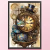 Cheshire Cat And Punk The Clock-11CT Stamped Cross Stitch 40*58cm