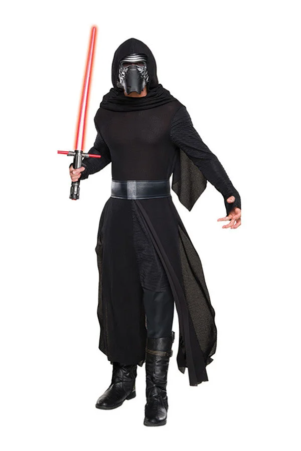 Star Wars Kylo Ren Halloween Costume For Mens Black-elleschic