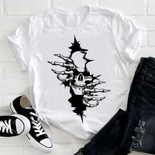 Fashion Short Sleeve Clothes Print T-shirt