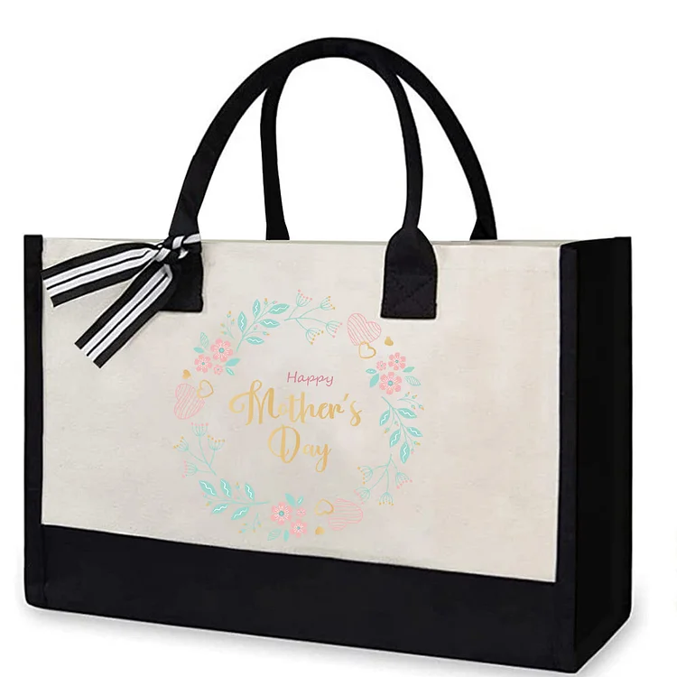 Mother‘s Day Letter Canvas Tote Handbag