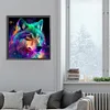 Diamond Painting-DIY Full Round Drill Colorful Wolf