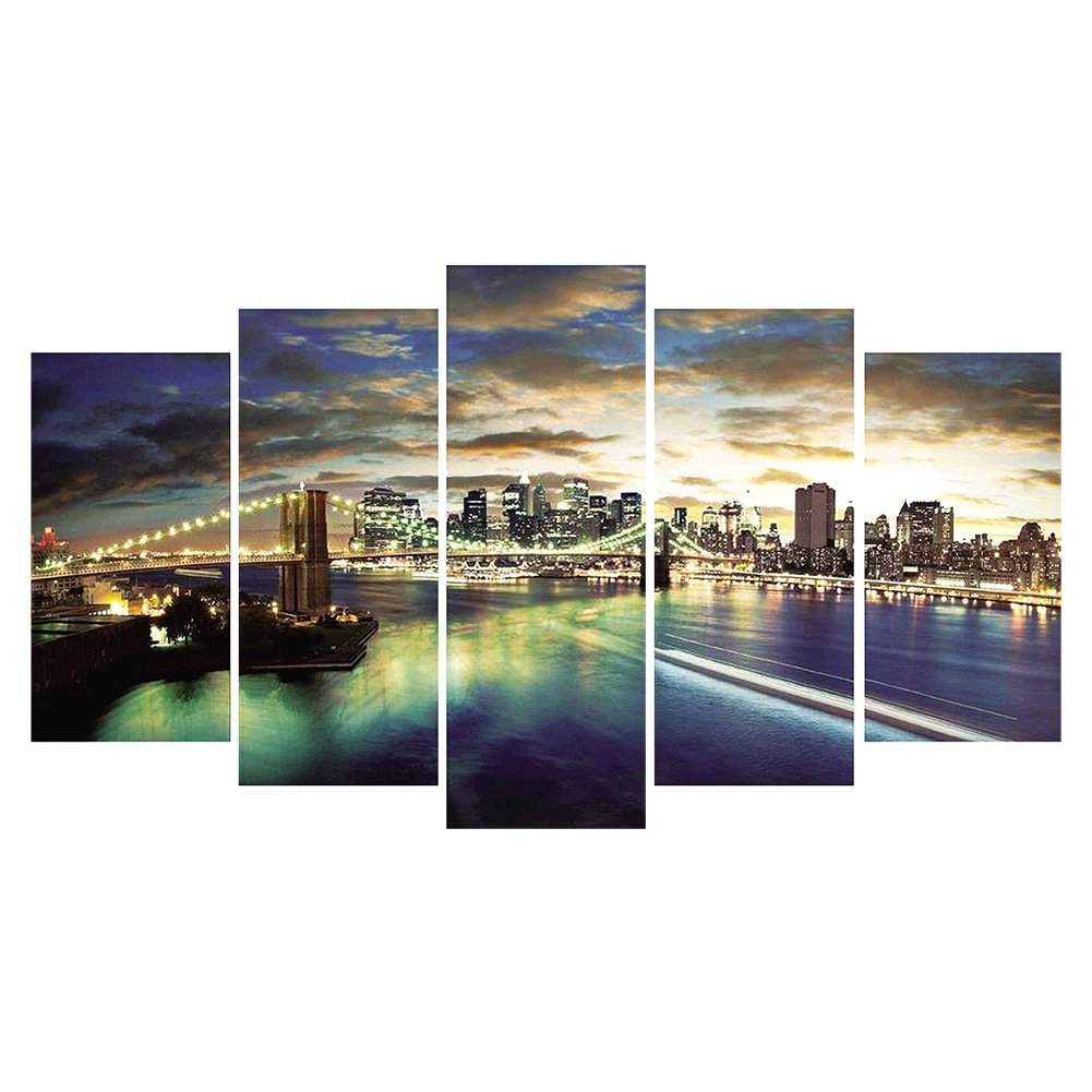5pcs Landscape - Full Round - Diamond Painting