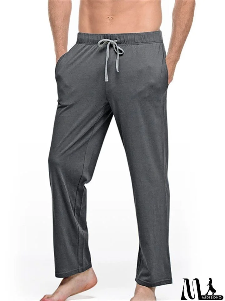 MidiSono - Men's Spring Autumn Cotton Soothing Home Sports Trousers